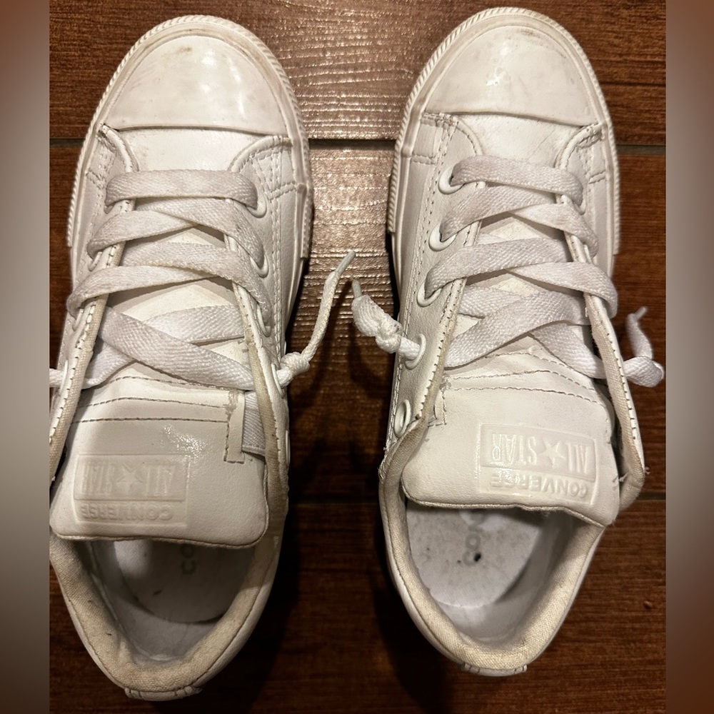 Kid Leather White converse